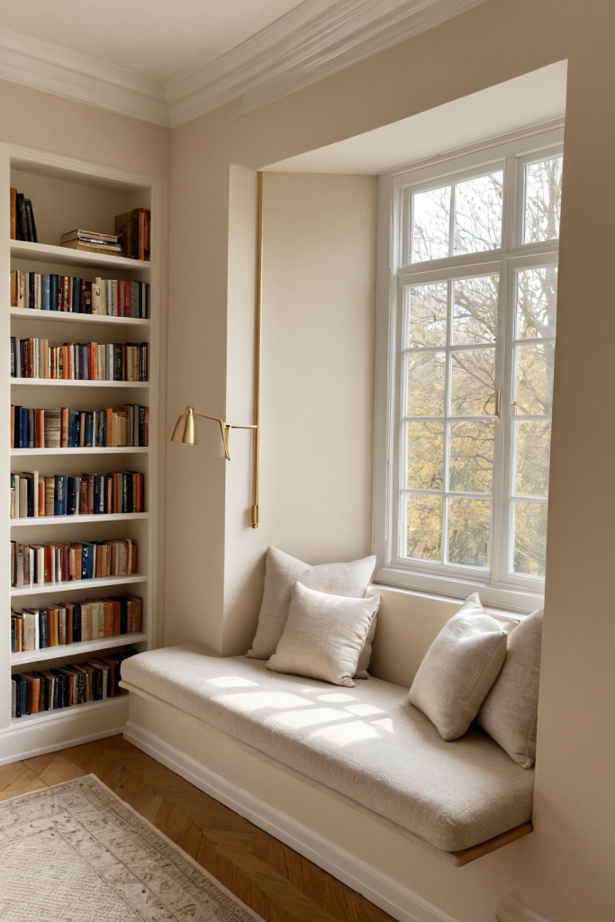 Reading Nook Ideas — Quiet Luxury Beige Cozy Mood