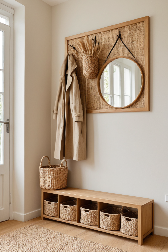 Warm Organic Wood Entryway Ideas — Rustic Chic Cozy