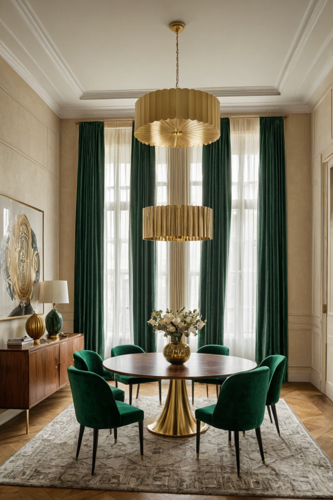 Dining Room Ideas — Neo Deco, Moody Glamour