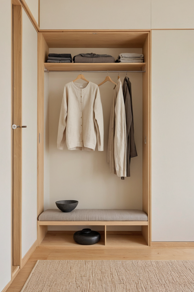 Zen Japandi Walk-in Closet — Home Decor Ideas