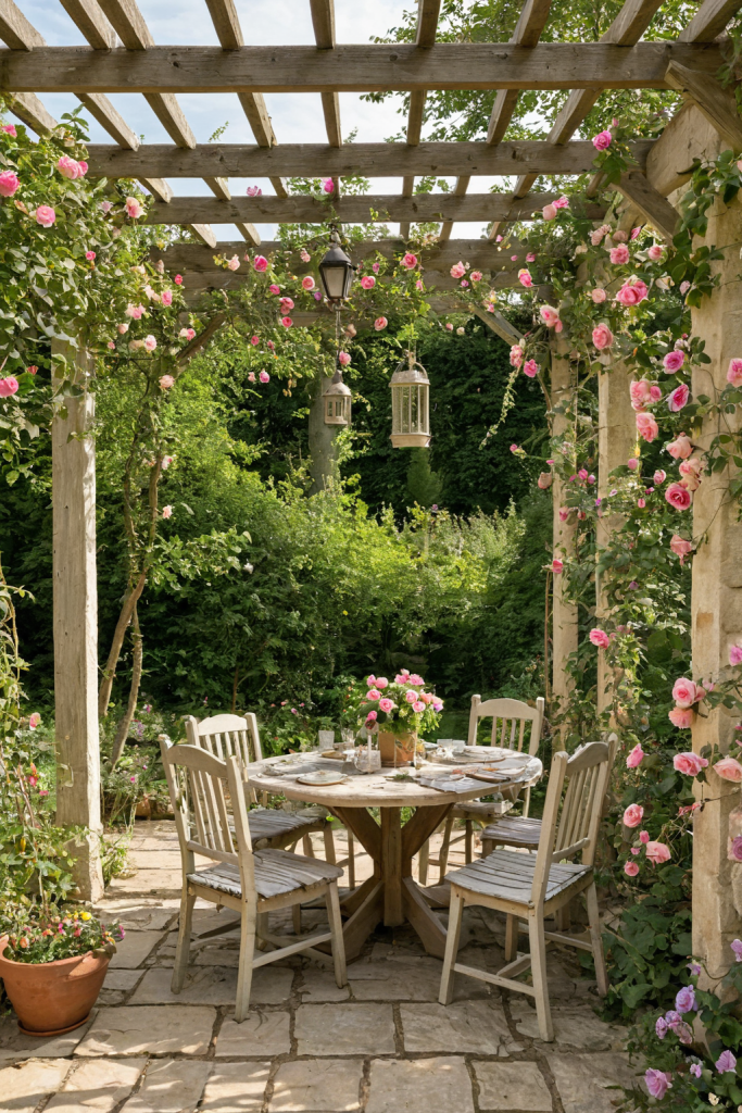 Cottagecore Warm Outdoor Patio: Cozy Elegance in Nature's Haven
