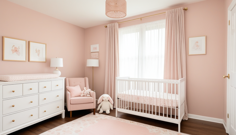 Soothing Plum Nursery Design