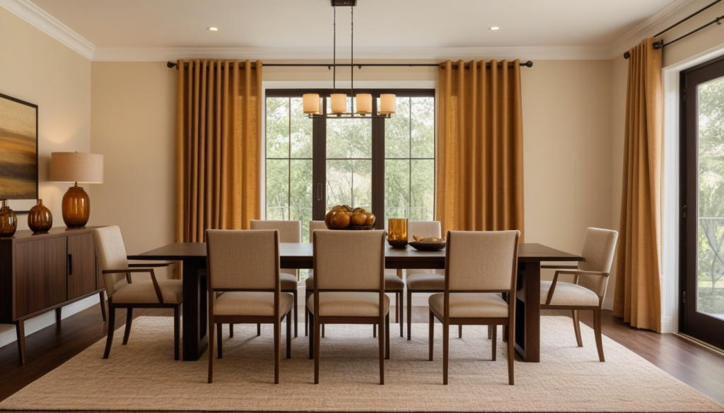 Warm Amber Dining Room — Home Decor Ideas