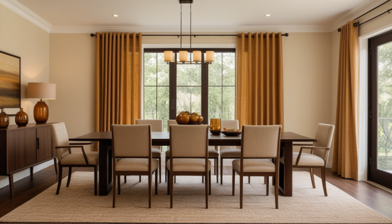 Warm Amber Dining Room — Home Decor Ideas