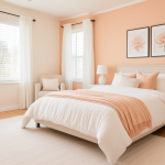 Soft Pastel Bedroom – Peach Accent — Home Decor Ideas