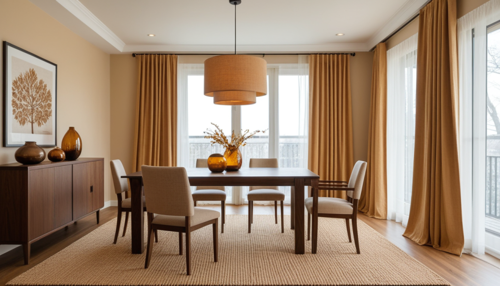Warm Amber Dining Room — Home Decor Ideas