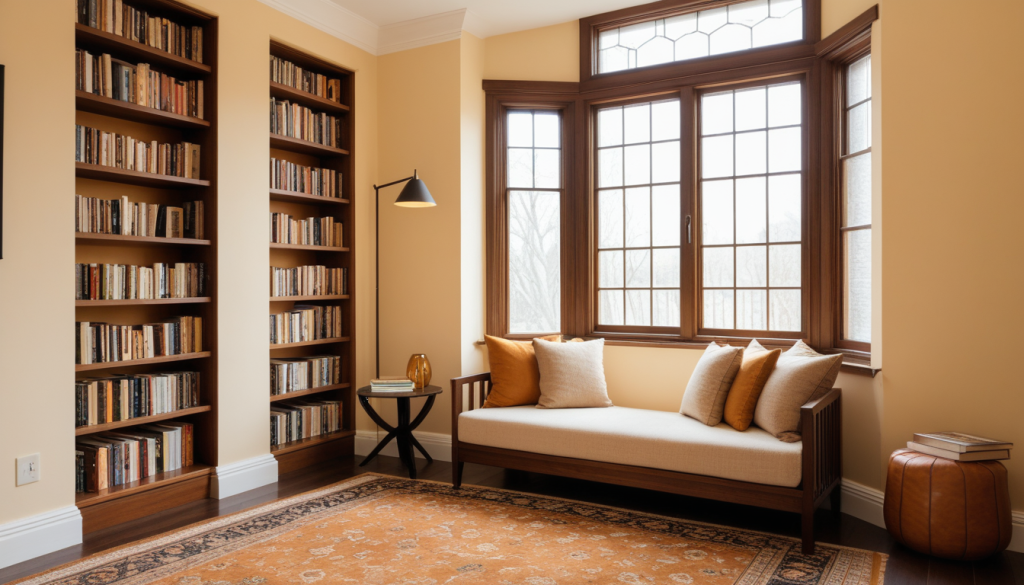 Warm Amber Reading Nook — Home Decor Ideas
