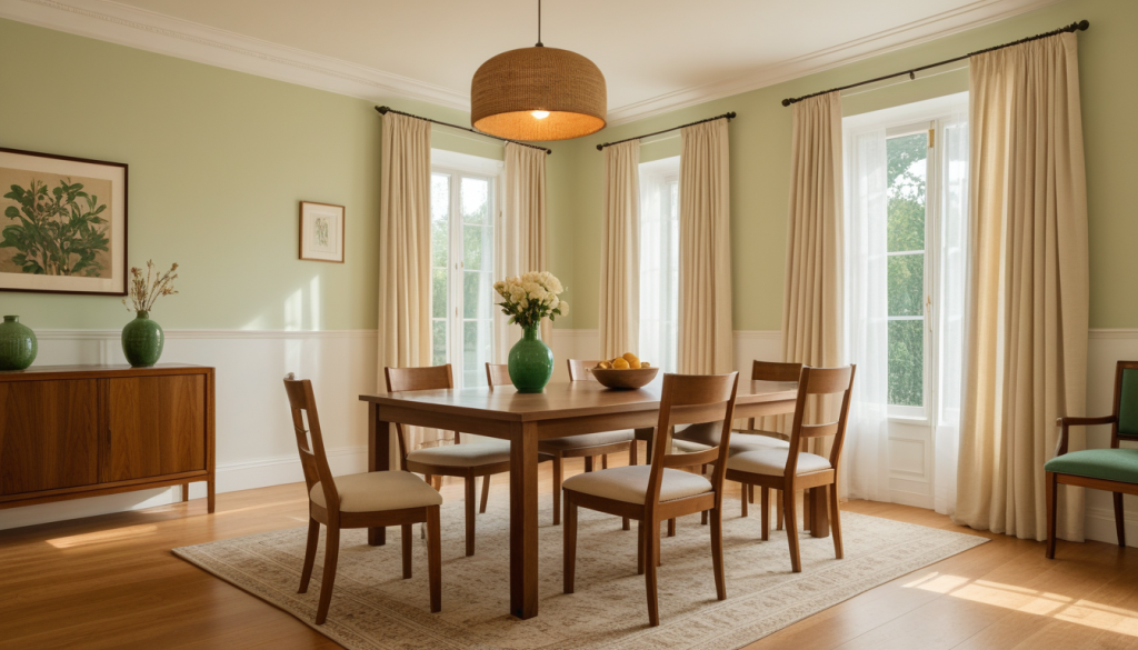 Jade Green Dining Room: Warm and Inviting