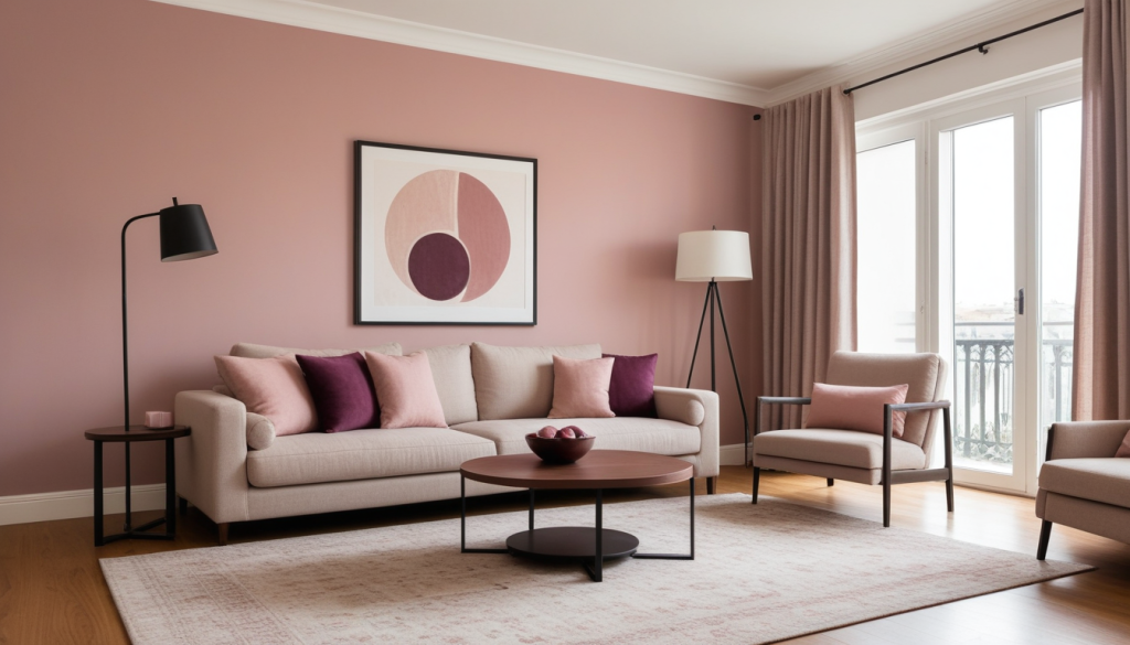 Plum Accent Living Room — Home Decor Ideas