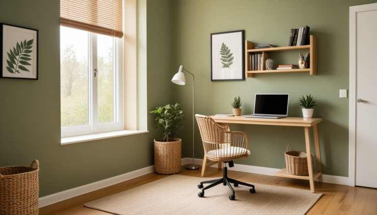 Forest Green Workspace — Home Decor Ideas