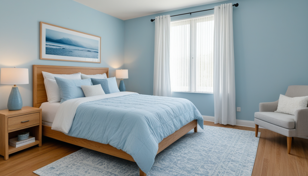 Cool Blue Bedroom Aesthetic: Soothing and Inviting