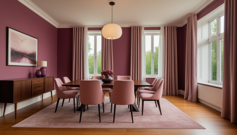 Plum Accent Dining Room — Home Decor Ideas