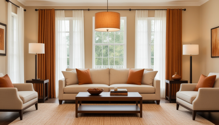 Warm Amber Living Room — Home Decor Ideas