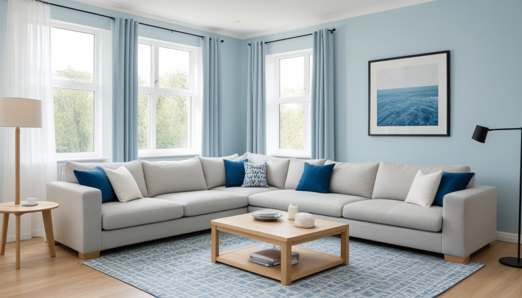 Cool Blue Living Room Inspiration