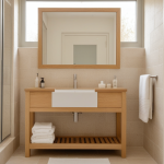 Lagom Natural Bathroom: Effortless Elegance in Small Spaces