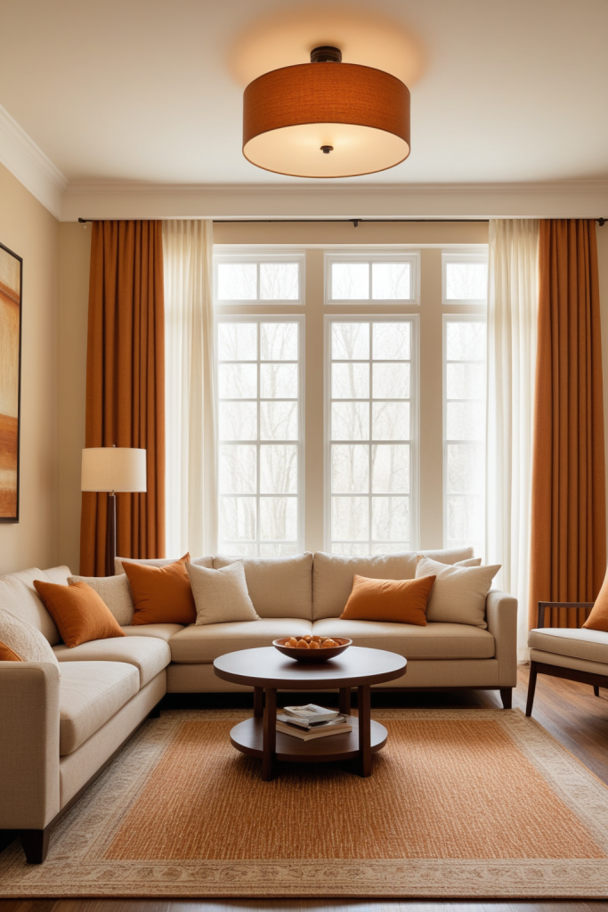 Warm Amber Living Room — Home Decor Ideas — interior inspiration