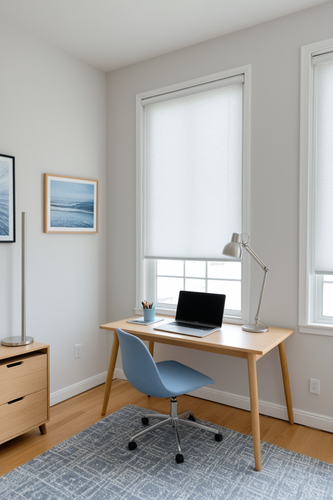 Cool Blue Workspace — Home Decor Ideas — interior inspiration