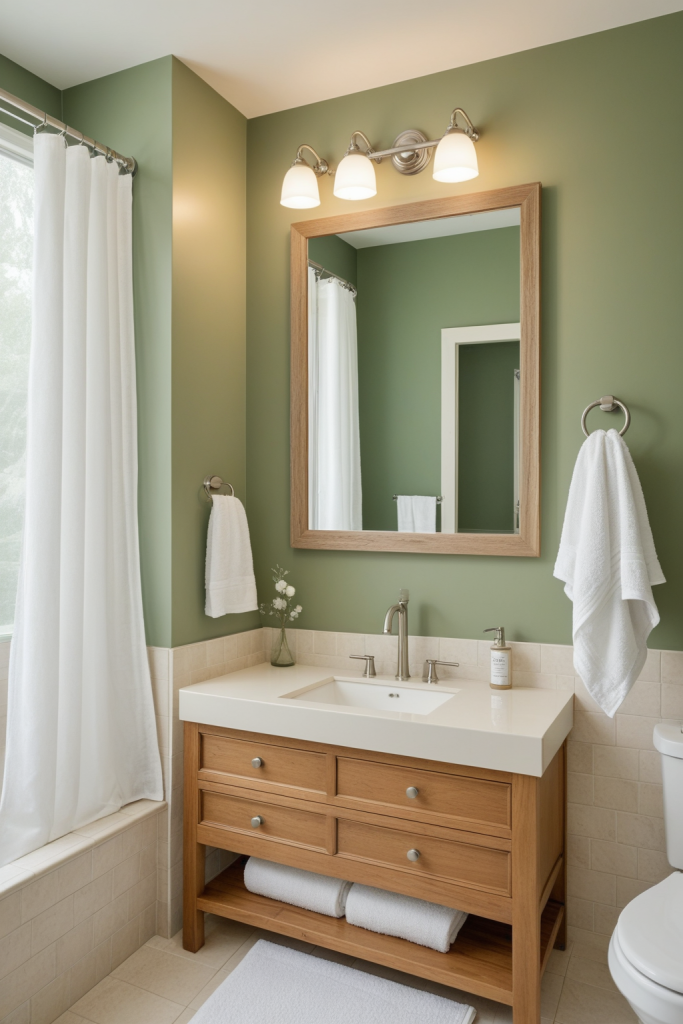 Forest Green Bathroom Ideas — Forest Green Cream Mood — interior inspiration