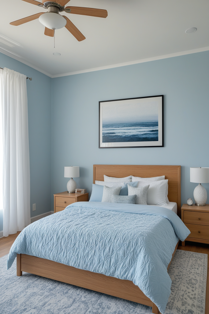 Cool Blue Bedroom Ideas — Cool Blue White Cozy — interior inspiration