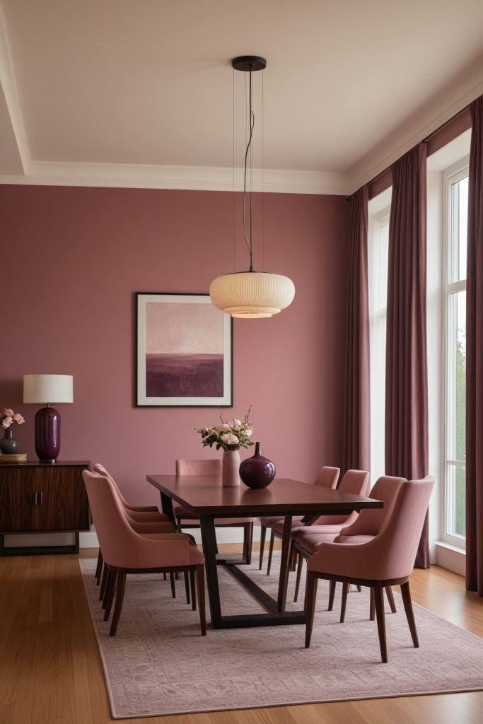Plum Accent Dining Room — Home Decor Ideas — interior inspiration