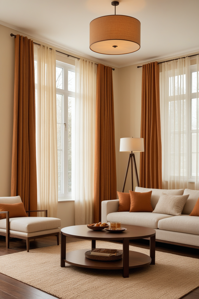 Warm Amber Living Room — Home Decor Ideas — interior inspiration