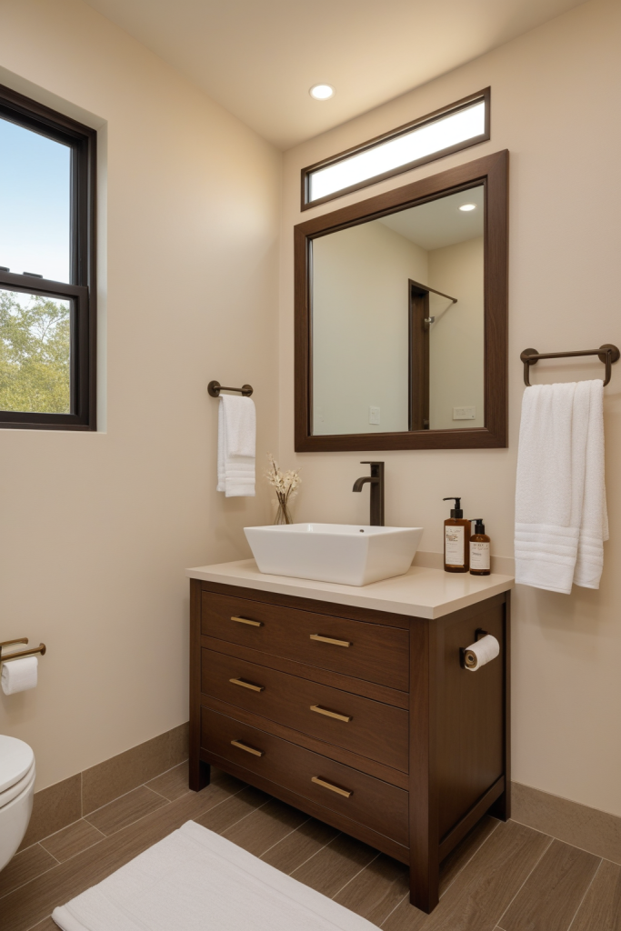 Warm Amber Bathroom Ideas — Warm Amber Wood Mood — interior inspiration
