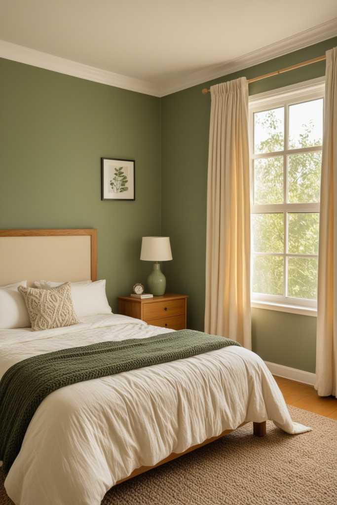 Forest Green Bedroom: Cozy Oasis — interior inspiration