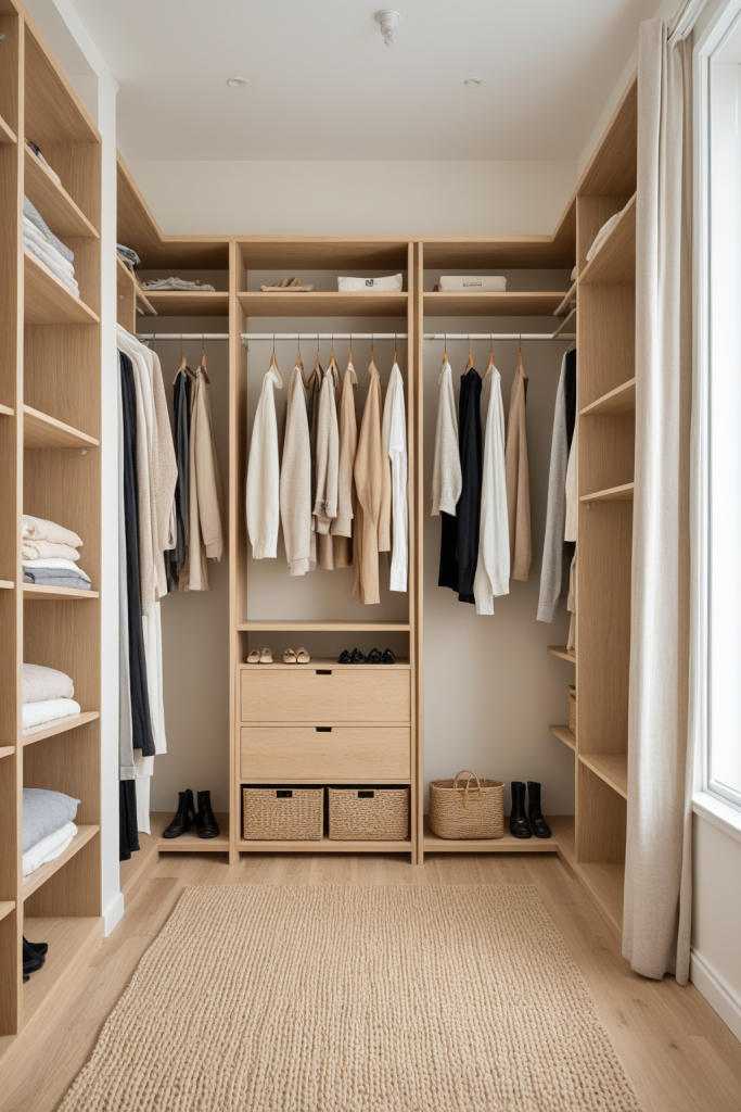 Walk-in Closet Ideas — Lagom Natural Minimalist Chic — interior inspiration