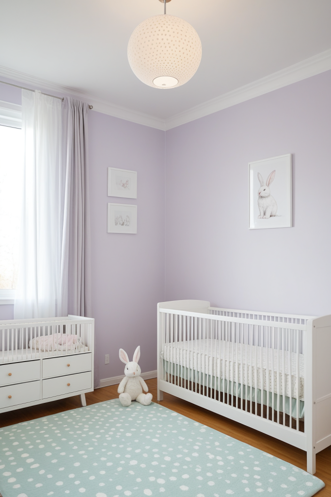 Soft Pastel Nursery: Whimsical Winter Wonderland