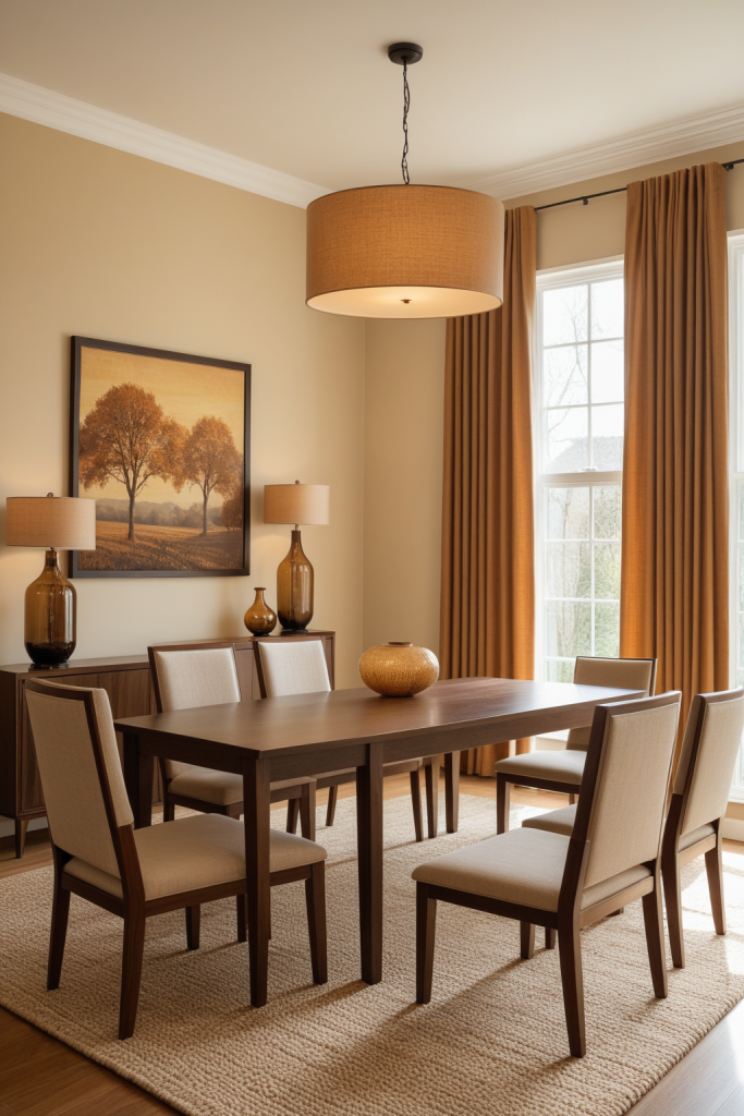 Dining Room Ideas — Warm Amber Wood Mood