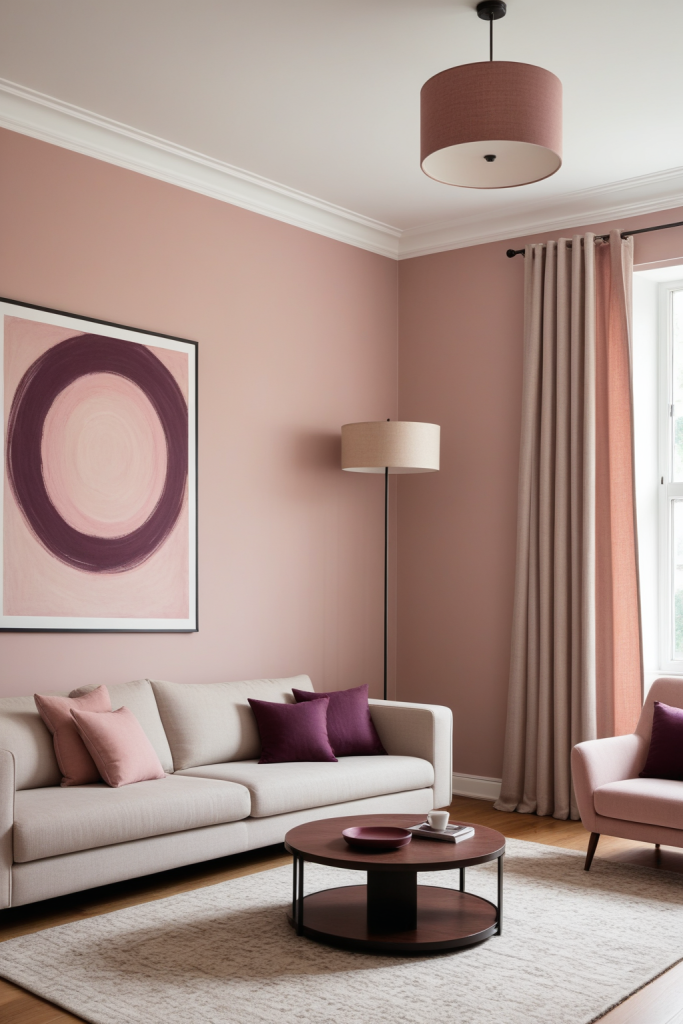 Plum Accent Living Room — Home Decor Ideas