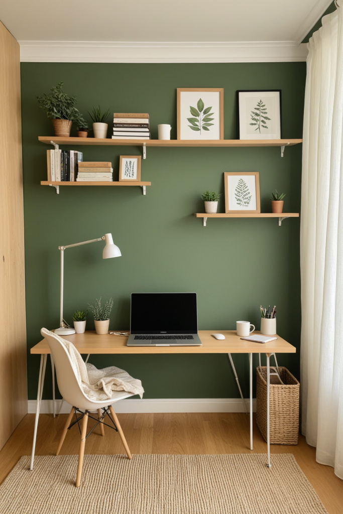 Forest Green Workspace — Home Decor Ideas