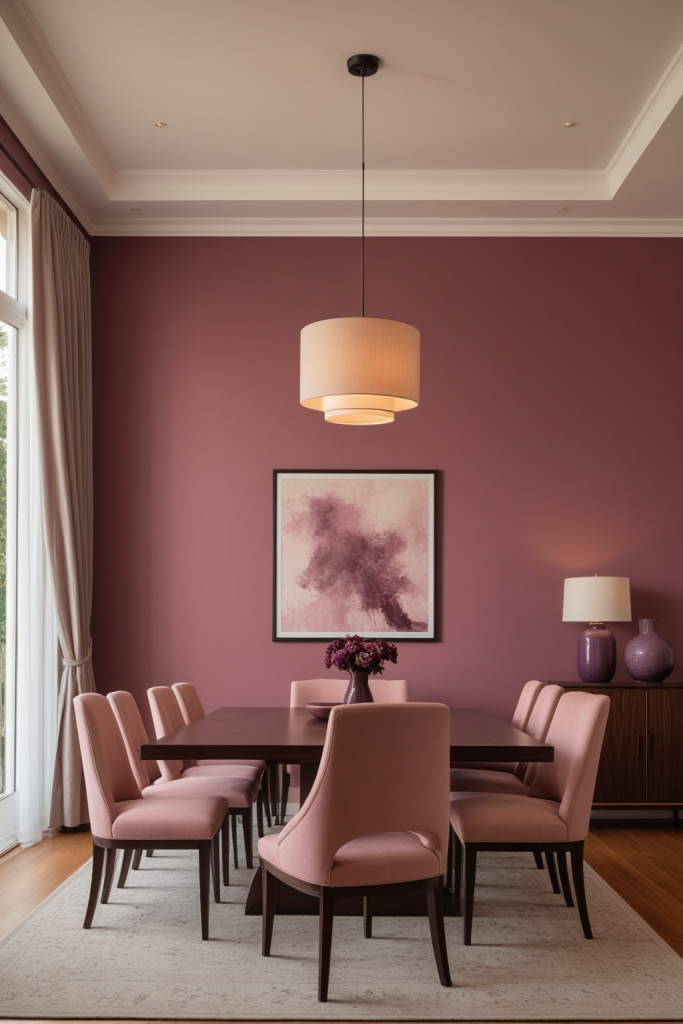 Plum Accent Dining Room — Home Decor Ideas