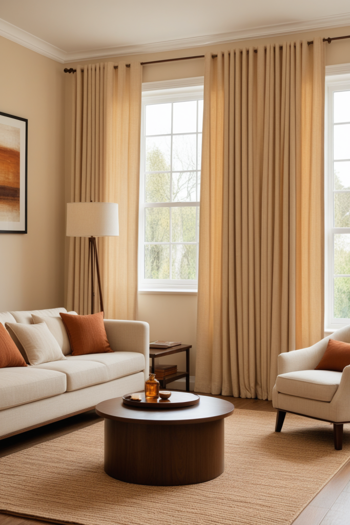 Warm Amber Living Room — Home Decor Ideas