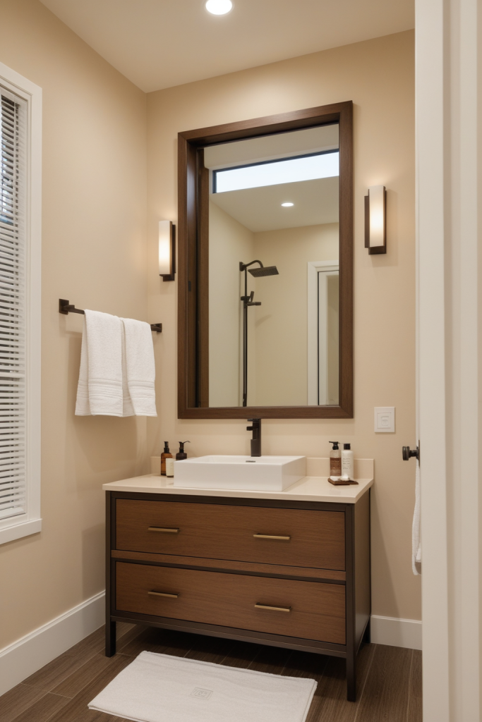 Warm Amber Bathroom Ideas — Warm Amber Wood Mood