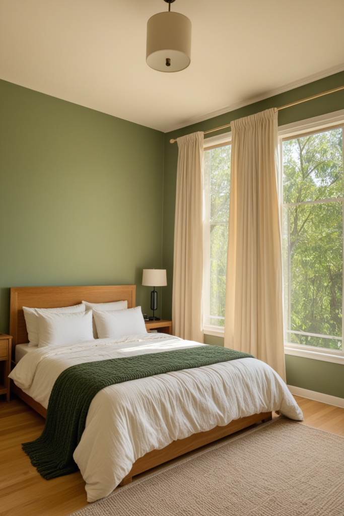 Forest Green Bedroom: Cozy Oasis