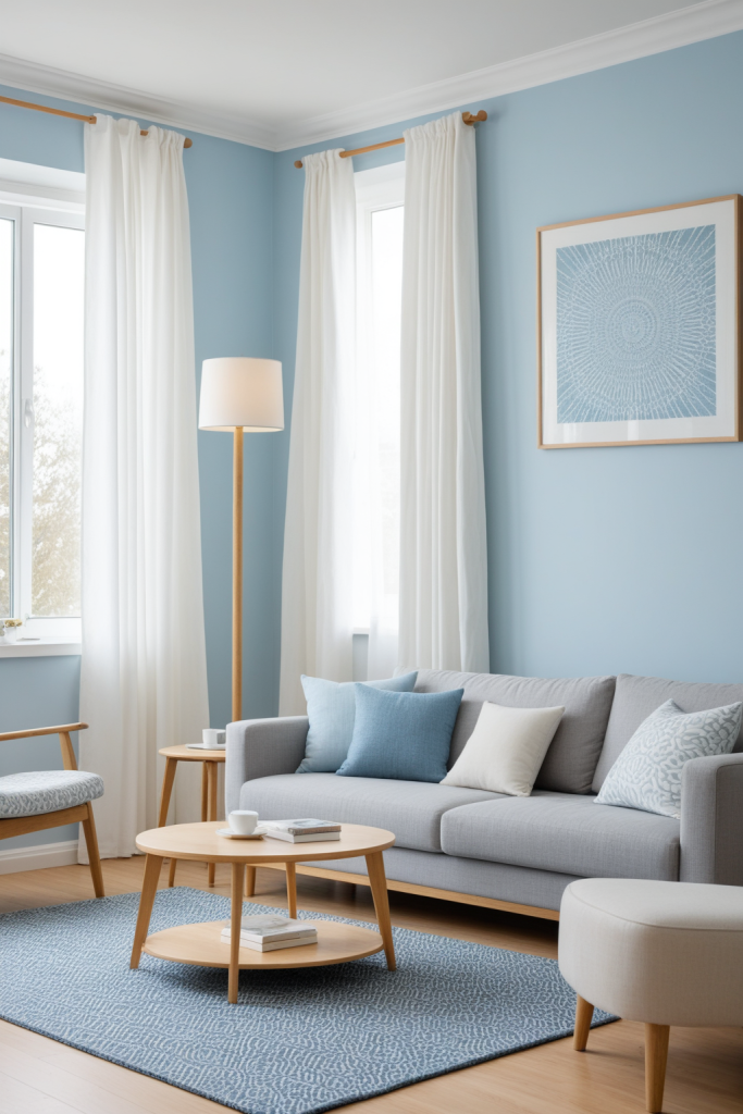 Cool Blue Living Room Inspiration