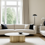 17″ Faux Anemone White Stem – Warm Neutral Room Makeover