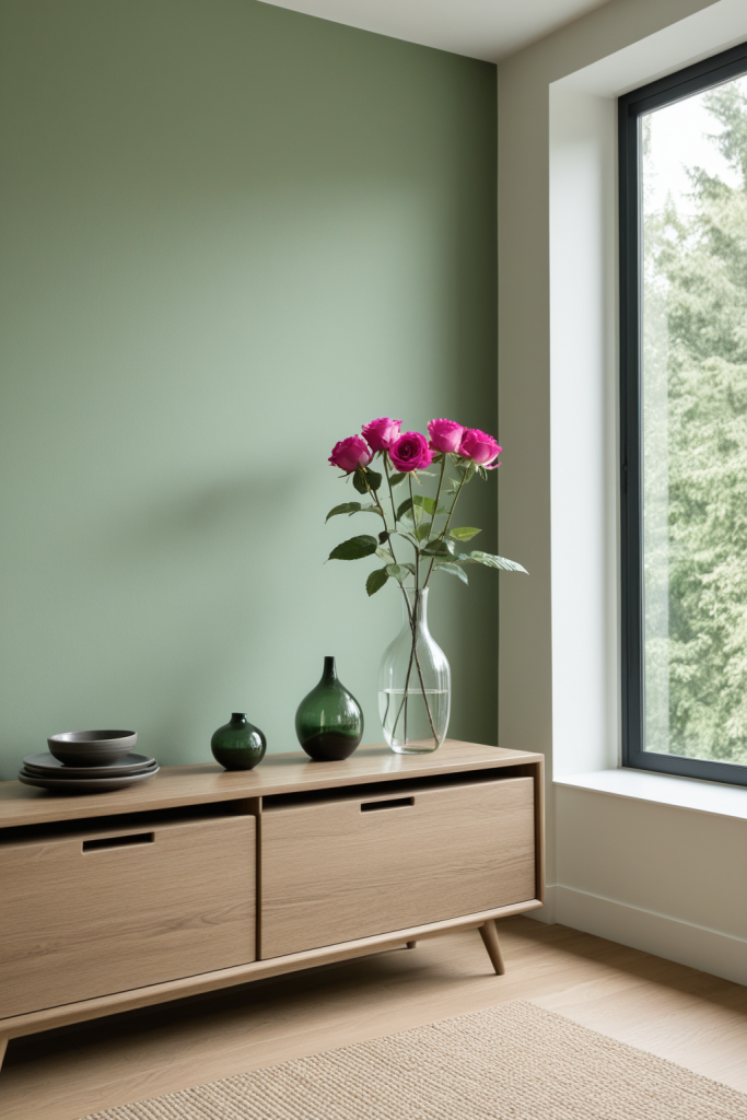 Fuchsia Cabbage Rose Stem — Faux Fabric + Warm Tones for Contemporary Spaces — interior inspiration
